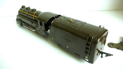 TRAINS JEP O LOCO VAPEUR TYPE 120 TÔLE BON ÉTAT 1938 Lg 28cm