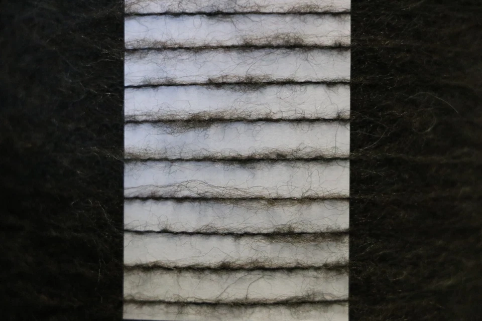 K08 (75,96€/kg) 250g ALPAKA - ALPACA / KID MOHAIR DUNKLER WALD (15) Wolle Zwirn - Bild 4 von 4