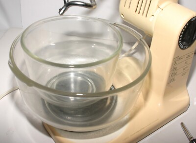Vintage Sunbeam Mixmaster Cat. # 01401 Two Bowls, Beaters and