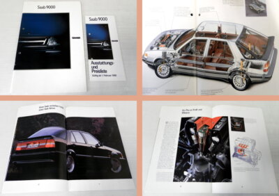 Saab 9000 Prospekt und Preisliste 1989/90