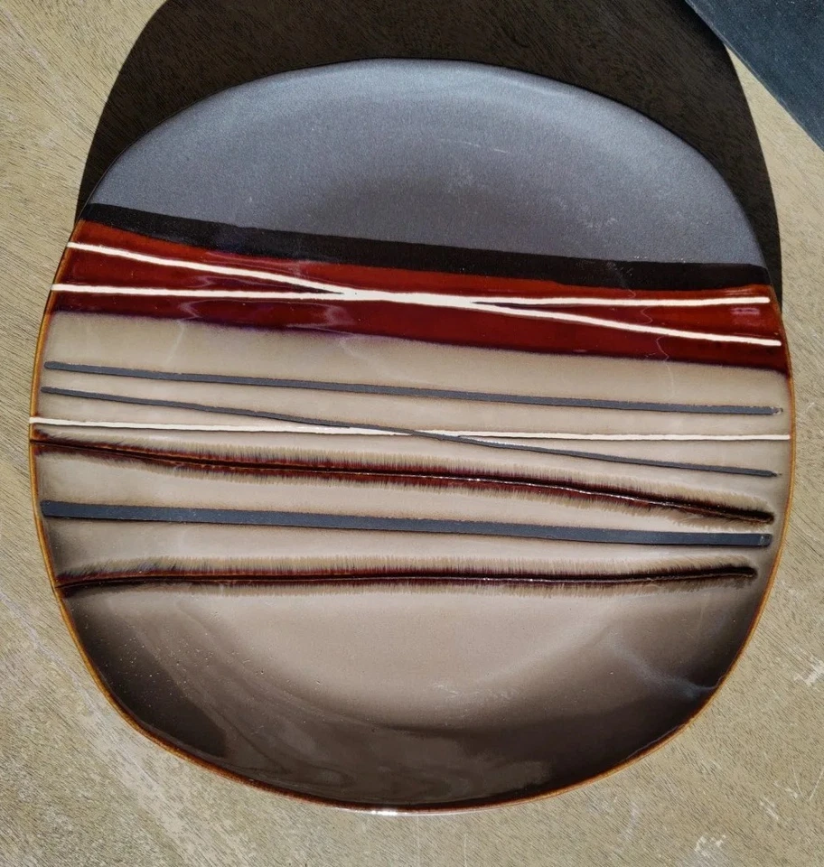 Better Homes and Gardens Bazaar Brown Dinner Plate 10 7/8” Set of 5 - Image 3 of 4