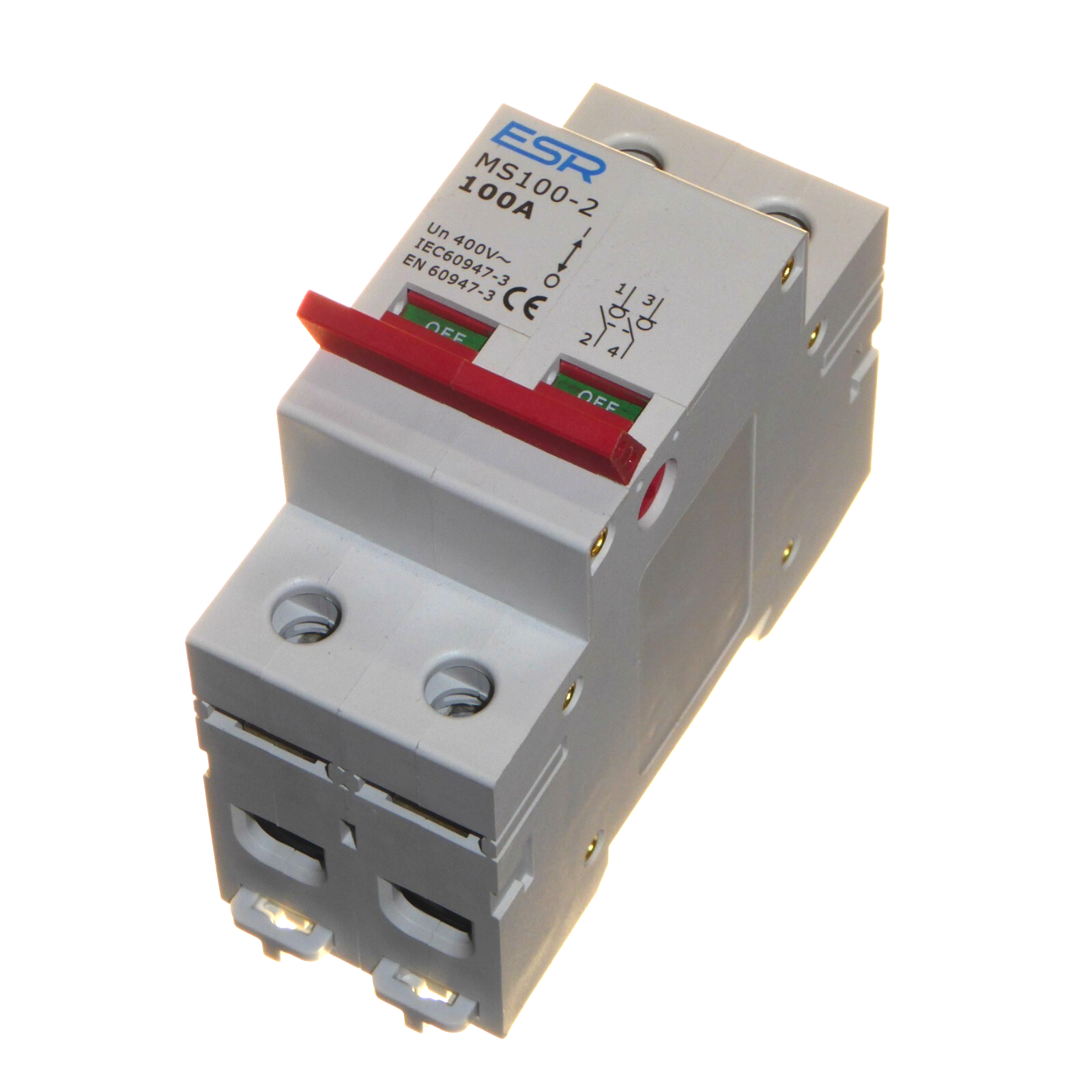 100 Amp Double Pole Main Isolator Switch Incomer 100A DP for Consumer Unit etc