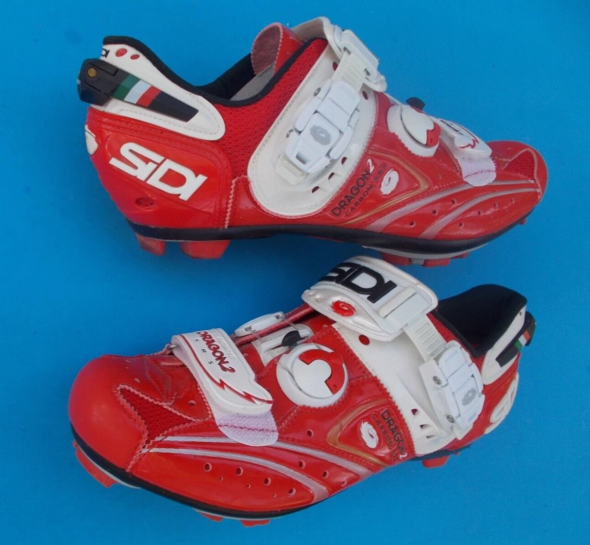 Sidi Dragon 2 carbon SRS mountain 40.5 EU 7 US mens Red mesh MTB