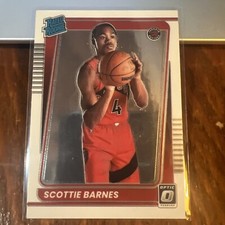Scottie Barnes 2021-22 Donruss Optic Rated Rookie Card RC #186 Raptors. rookie card picture