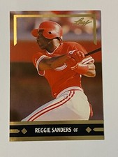⚾ 1991 Leaf Baseball Gold Leaf Rookies Insert #BC10 Reggie SANDERS ⚾