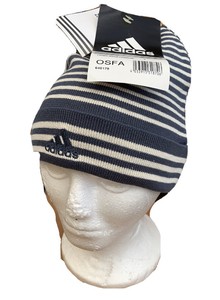 adidas striped beanie
