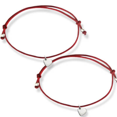 Braccialetti Dylam per Coppie, Corda Intrecciata Personalizzabile, Regalo per Amici e Coppie, Forma di Cuore per Lei e Lui