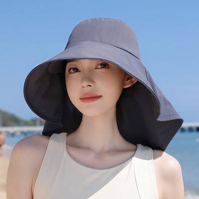 Spring/Summer Wide-Brimmed Sun Hat, Outdoor Double-Layer Quick-Drying Waterproof