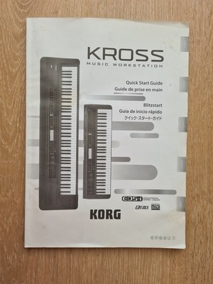 Korg KROSS Music Workstation Instruction Manual Quick Start Guide