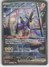 Miraidon ex Holo 244/198 illustrazione speciale raro pokemon scarlatto e viola quasi nuovo