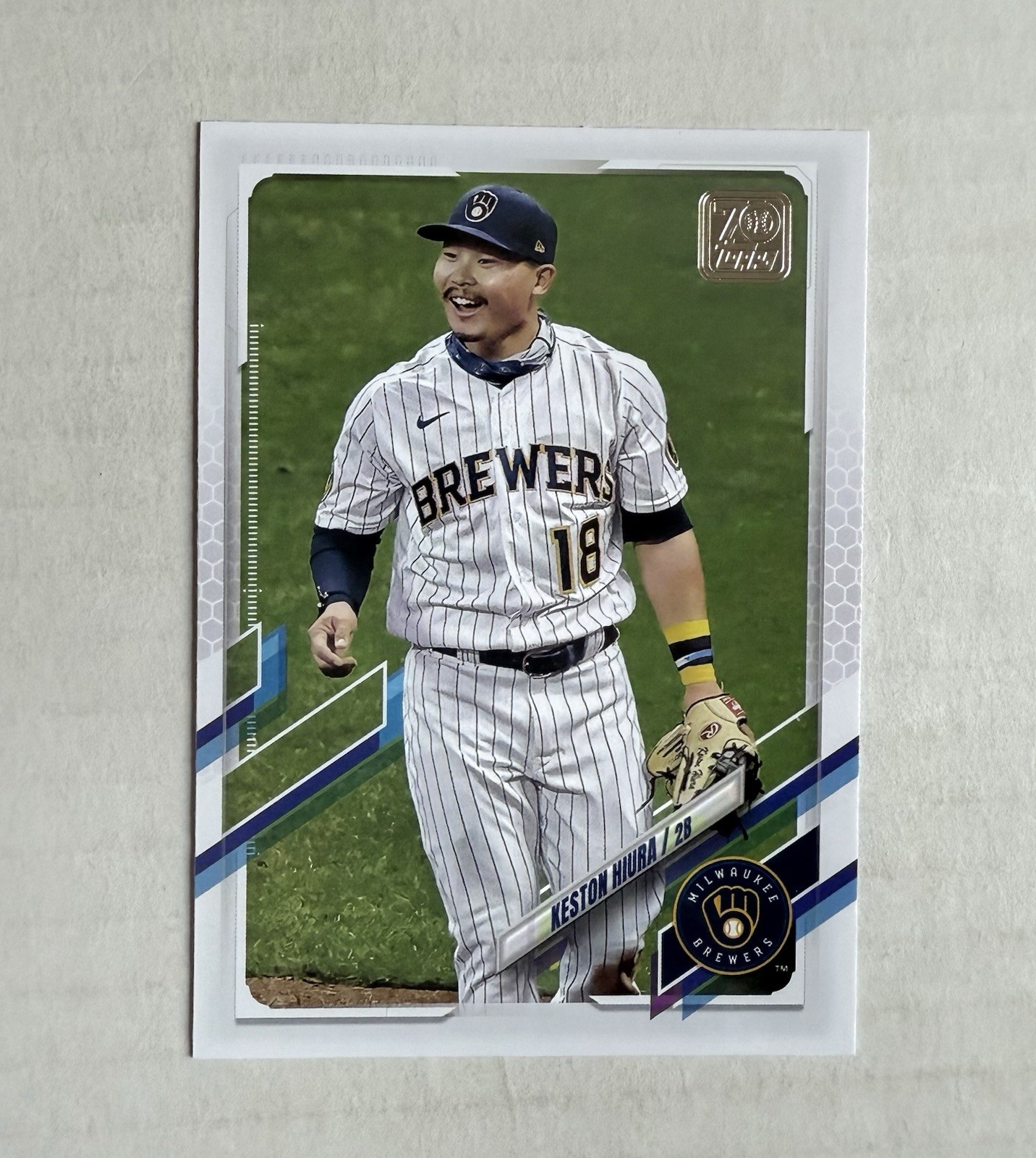 2021 Topps Series 2 Keston Hiura Photo Image Variation SP #521 Brewers