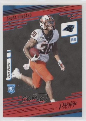 2021 Prestige Rookies Xtra Points Premium Red /299 Chuba Hubbard Rookie RC 0a4v