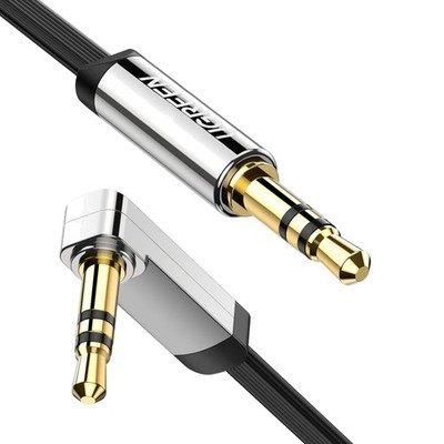 Ugreen 3.5mm Klinkenkabel mit 90 Grad Stecker   Universelle Kompatibilität 1m