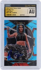 Mia Yim WWE Signed 2023 Panini Select Light Blue Prizm #10 #/249 CGC Card