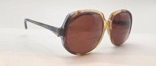 Vintage Brown Blue Translucent Oval Sunglasses FRAMES ONLY USA
