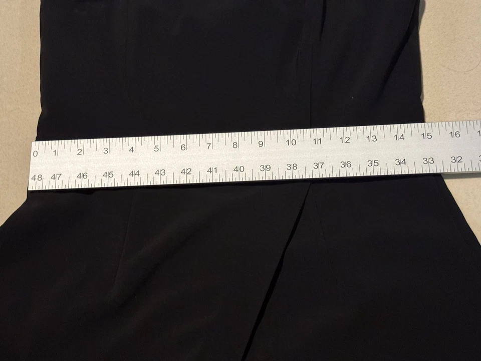 Новый без ценников комбинезон White House Black Market черный без бретелек с разделенными штанинами размер 8 - Изображение 3 из 4