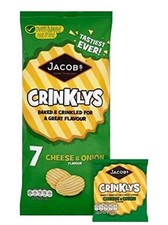Jacob's Crinklys Cheese & Onion 25g x 7 per Pack