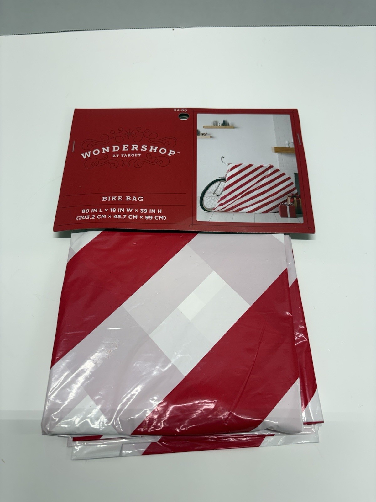 Bike Gift Bag Red White Stripe 80"x18"x39" Birthday Christmas