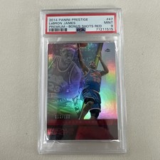 2014-15 Panini Prestige LeBron James Bonus Shots Red 111/199 PSA 9 Cleveland Cav