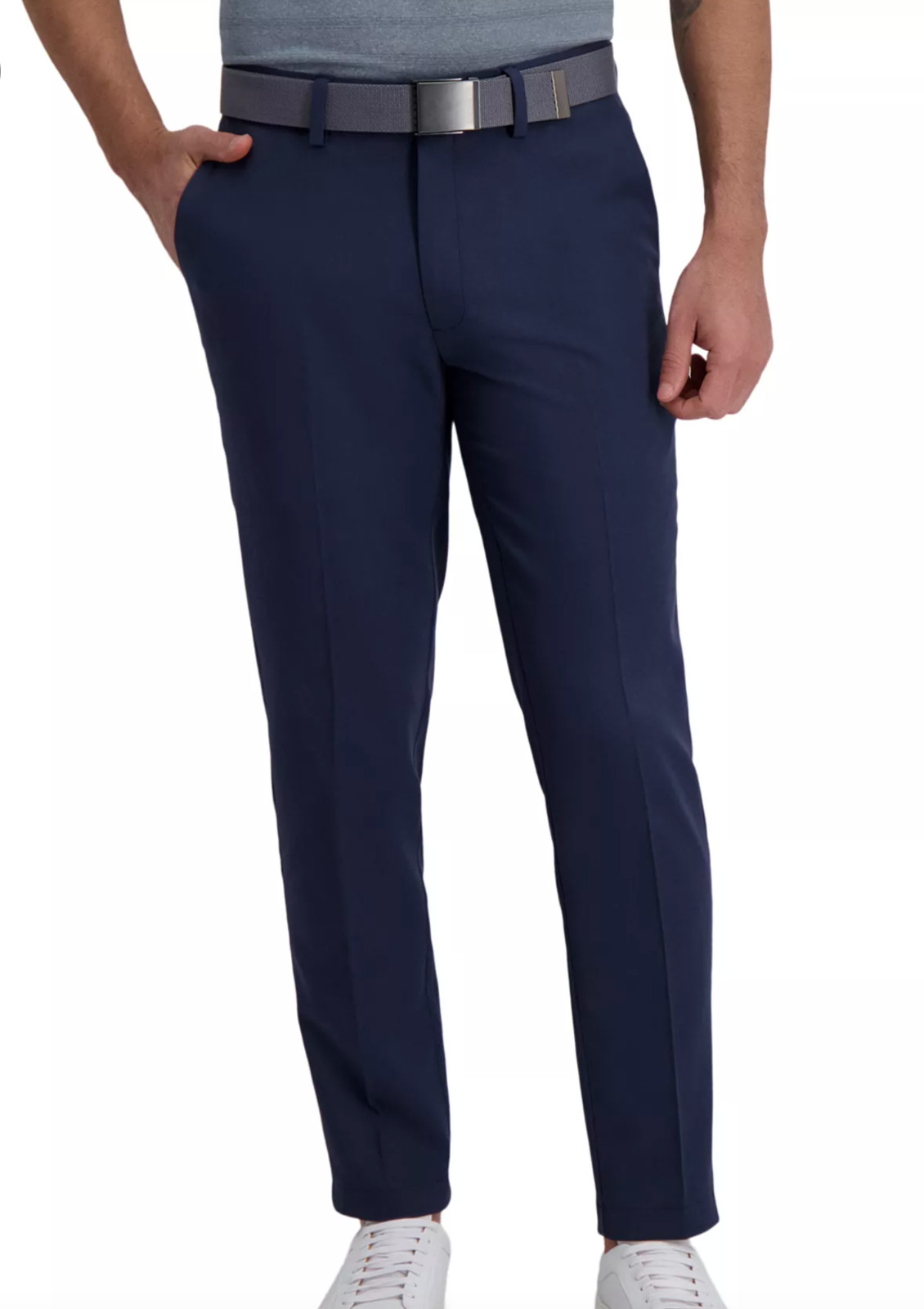 Men Haggar Cool Right Performance Flex Wrinkle Free Slim Fit