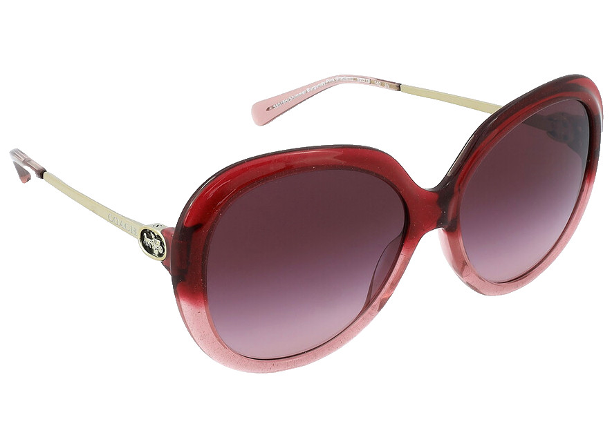 Coach Burgundy Gradient Round Ladies Sunglasses HC8314 55518H 59 19490₽