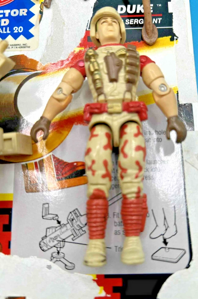 Gi Joe 1991 DUKE vintage v3 GIJOE g i hasbro action figures 1990 Full Filecard - Image 4 of 4