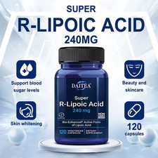 R Lipoic Acid Capsules Cellular Keep Energy Flowing Antioxidant Stress 120 Pills
