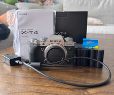 Fujifilm X-T4 26.1 MP Mirrorless Camera - Silver (Body Only) with box