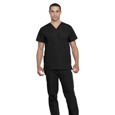 NEW Cherokee Professionals Scrubs Set, Modern Classic Black Size M run big