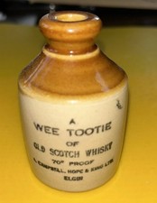 A Wee Tootie Of Old Scotch Whisky Jug Vintage Stoneware