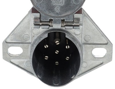 RoadPro RP2345FSAE 7-Way Trailer Socket Heavy Duty Die-Cast Metal SAE J560