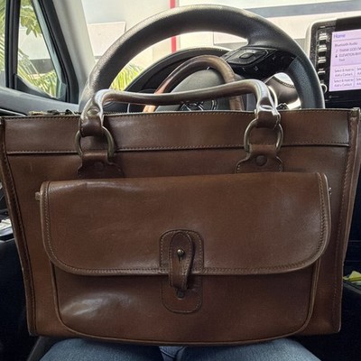 The Original N° 9 by The Runabout Brown Zip Tote Bag w/ Pockets, Charm