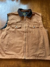 Wyoming Traders Cody Concealed Carry Vest Mens Size 3XL Color Brown full zip