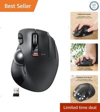 Compact Wireless Trackball Mouse with Tilt Scroll for Enhanced Navigation