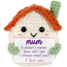 Valentines Sentimental Mom Gift from Daughter Son Crochet House Plush MOM Gift