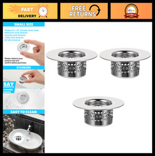 3 Pcs Stainless Steel Sink Strainer Set - Hair Catcher for Bathroom, Kitchen, RV