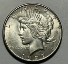1927 S PEACE DOLLAR AU-BU
