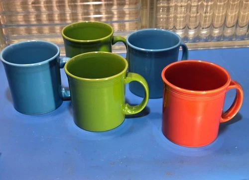Fiesta 12 oz Java Mugs - Set of 5 Mugs in 3 Bright Colors
