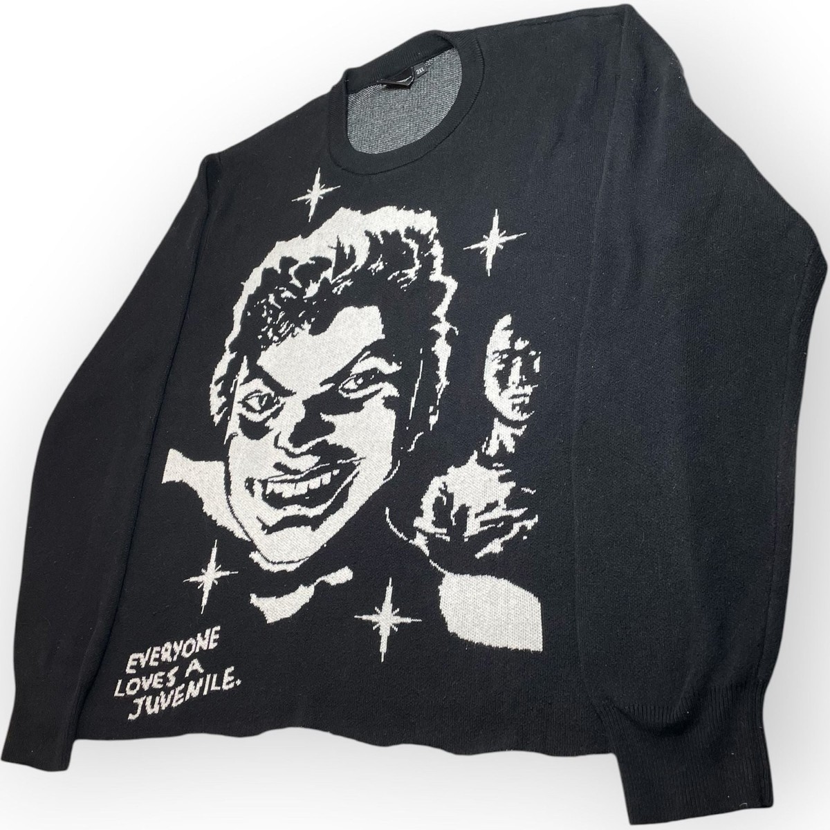 Juvenile 'Everyone Loves A Juvenile' Graphic Knit Sweater View 6