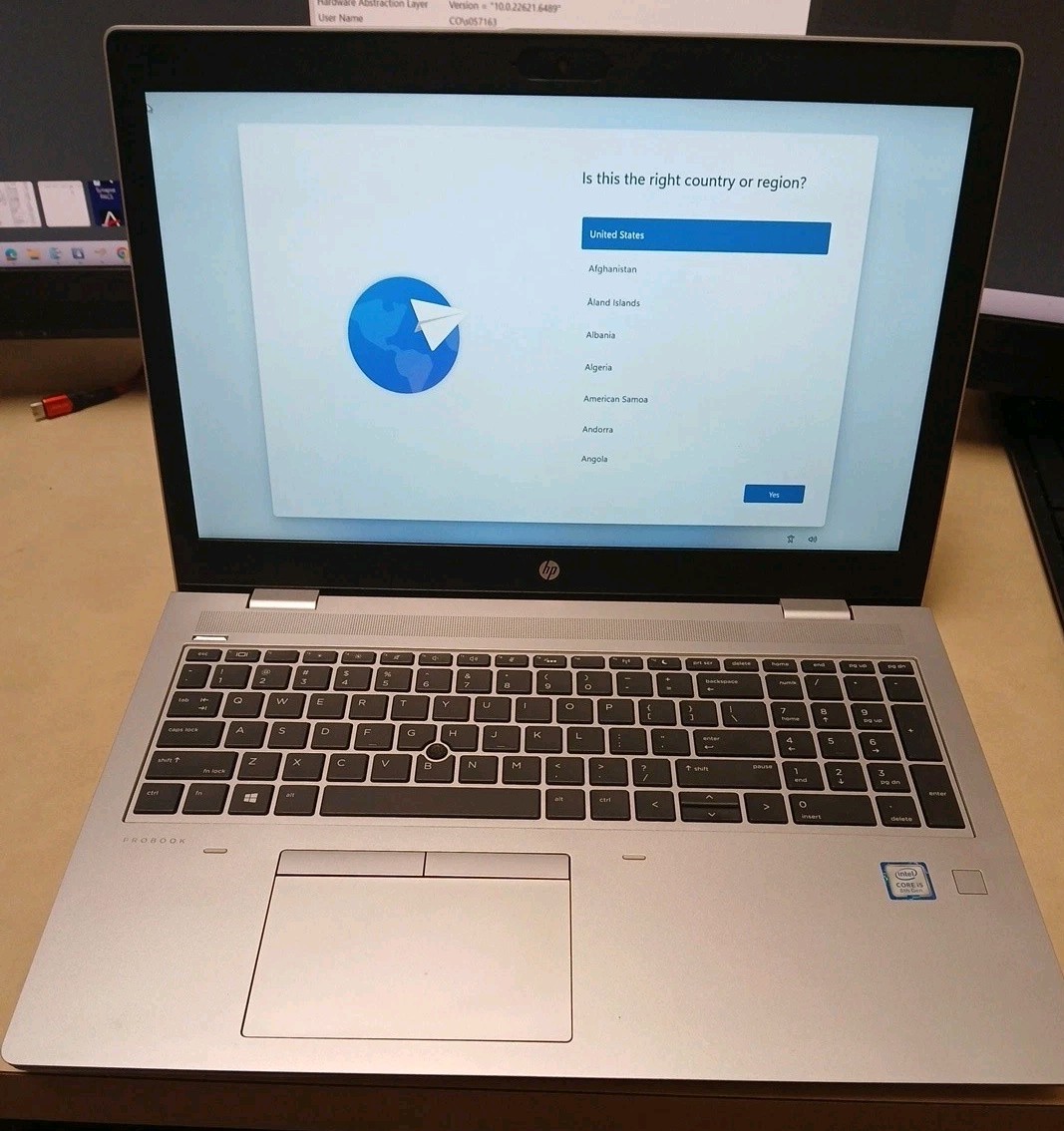 HP ProBook 650 G5 i5-8265U 256GB SSD 8GB DDR4 Win11 Pro 45W AC Adapter DVD RW