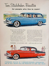 Studebaker Commander Wagon President Sedan Original 1955 Vintage Print Ad Studebaker Commander Wagon President Sedan Original 1955 Vintage Print Ad