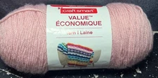 NEW - Craft Smart VALUE Yarn Blush Pink Rose VS137 Medium #4 Acrylic 7oz 354 Yds