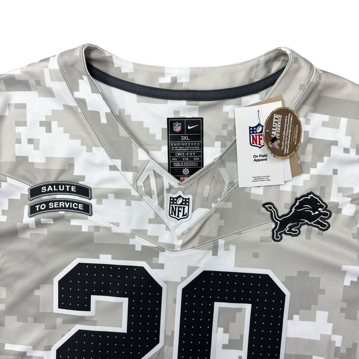 Nike Barry Sanders Detroit Lions Salute to Service Camo Football
