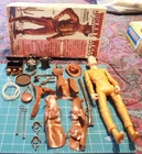 Marx Johnny West Figure #63 w 18/19 Accessories & Box  Jane, Jamie, Jay, Josie