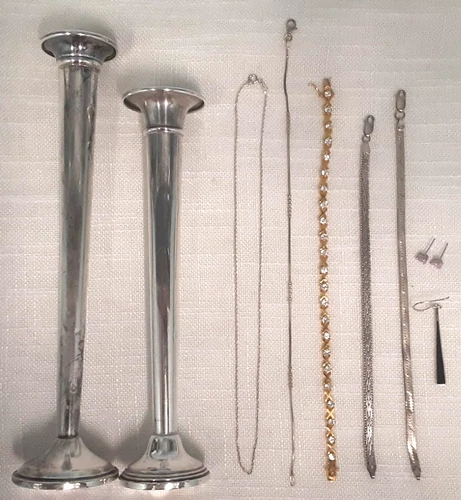 142 Grams STERLING SILVER LOT 8 Items Reed Barton Wallace Jewelry SCRAP OR NOT