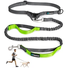 Hands Free Dog Bungee Leash Adjustable Waist Belt for Large Dog Walking Running