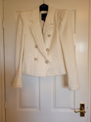 River Island White Jacket ,size 10,New
