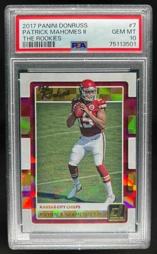 2017 Donruss Patrick Mahomes II The Rookies Rookie RC #7 Chiefs PSA 10