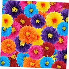 Pcs Mexican Paper Flowers Colorful Fiesta Tissue Flowers 6" 8" 10" 54