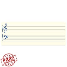 Large Magnetic Dry Erase Music Staff Board 45.2" Classroom